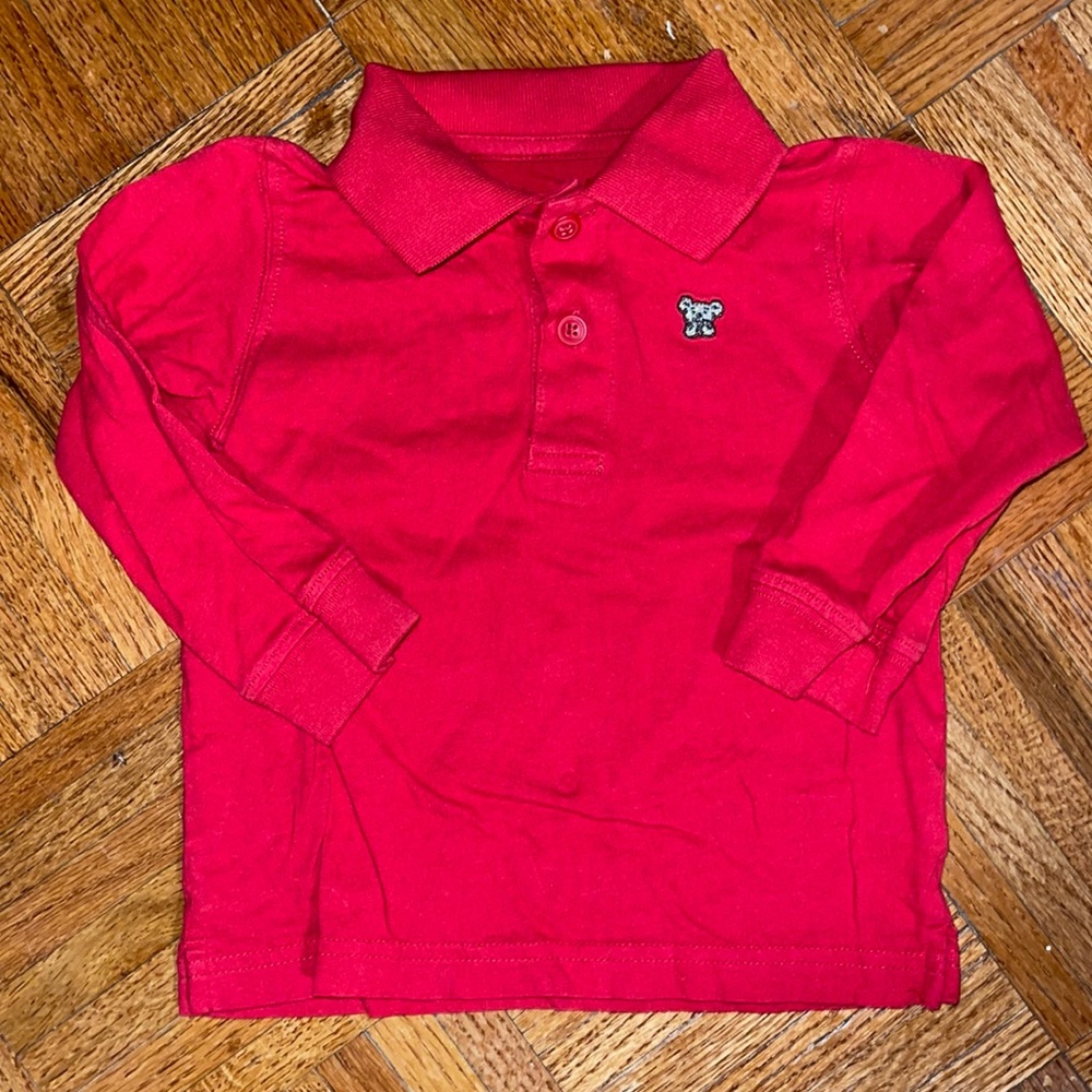 Koala kids long sleeve red polo shirt size 12 months